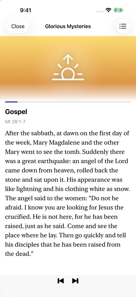 Gospel and contemplation