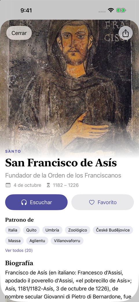Vidas, patronazgos y favoritos